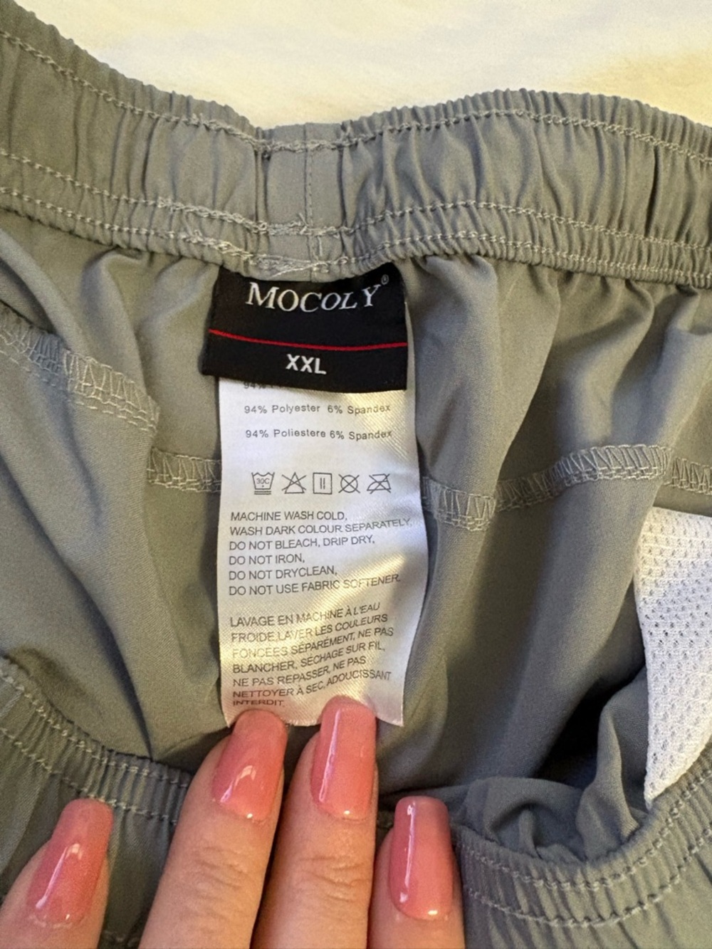 Mocoly Women's Capri Joggers XXL Gray Elastic Waist Pockets Drawstring Stretch - Picture 4 of 8